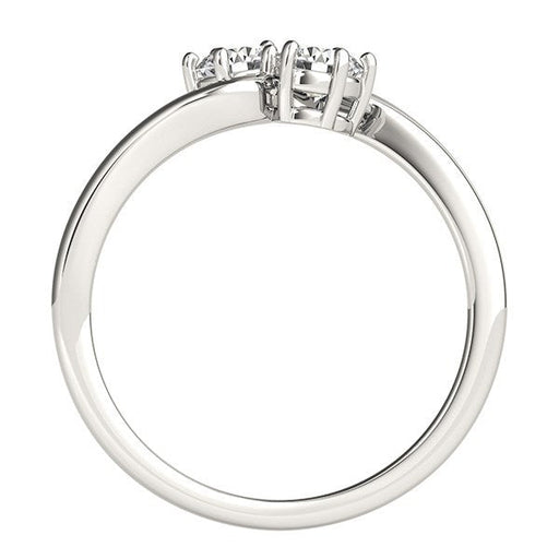 Bids.com Solitaire Two Stone Diamond Ring in 14k White Gold (1/2 cttw) Rings