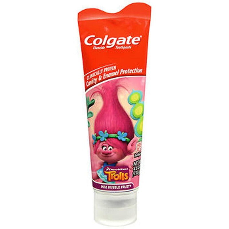 Colgate Colgate Dream Works Trolls Fluoride Anticavity Mild Bubble Fruit Toothpaste 4.6 Oz Toothpaste White Smoke