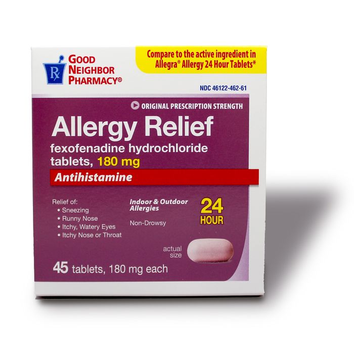 Good Neighbor Pharmacy GNP Fexofenadine HCl 180 mg, 24-Hour Allergy Tablets (45 Count) Medicine & Drugs