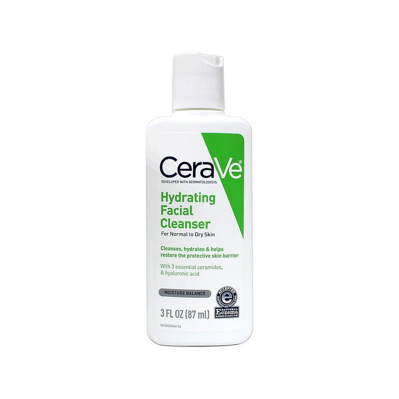 CeraVe CeraVe Hydrating Facial Cleanser For Normal To Dry Skin, 3 Oz Facial Cleansers White Smoke