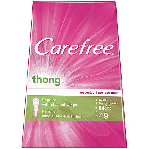 Carefree Carefree Pantiliners, Thong, Regular, Unscented Personal Care