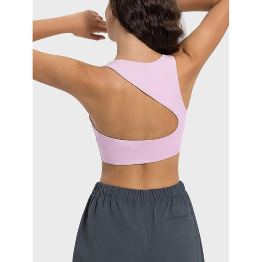 Cutout Round Neck Active Tank