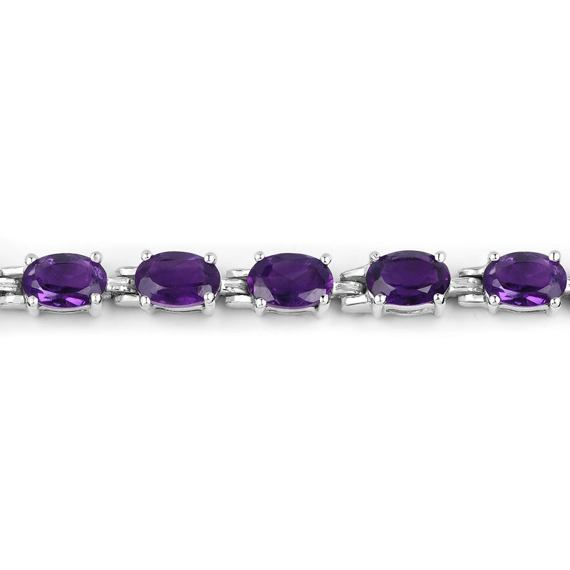 Bids.com 7.98 Carat Genuine Amethyst .925 Sterling Silver Bracelet Bracelets