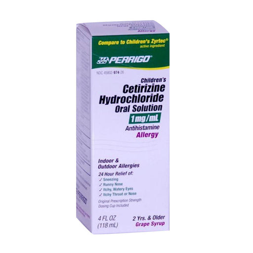Perrigo Leader Children's 24-Hour All Day Allergy Relief - Grape Flavor, 4 fl oz Medicine & Drugs
