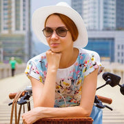 zeroUV Large Round Full Metal Aviator Sunglasses 1373 58mm Sunglasses