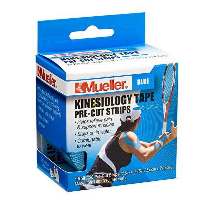 Mueller Sports Medicine Mueller Sports Medicine Pre-Cut Kinesiology Tape Blue Exercise & Fitness