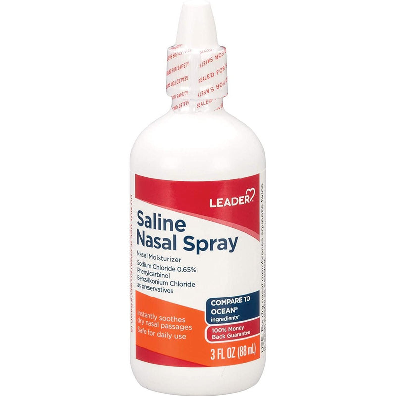 Leader Leader Saline Nasal Spray, 3 Oz Medicine & Drugs White Smoke