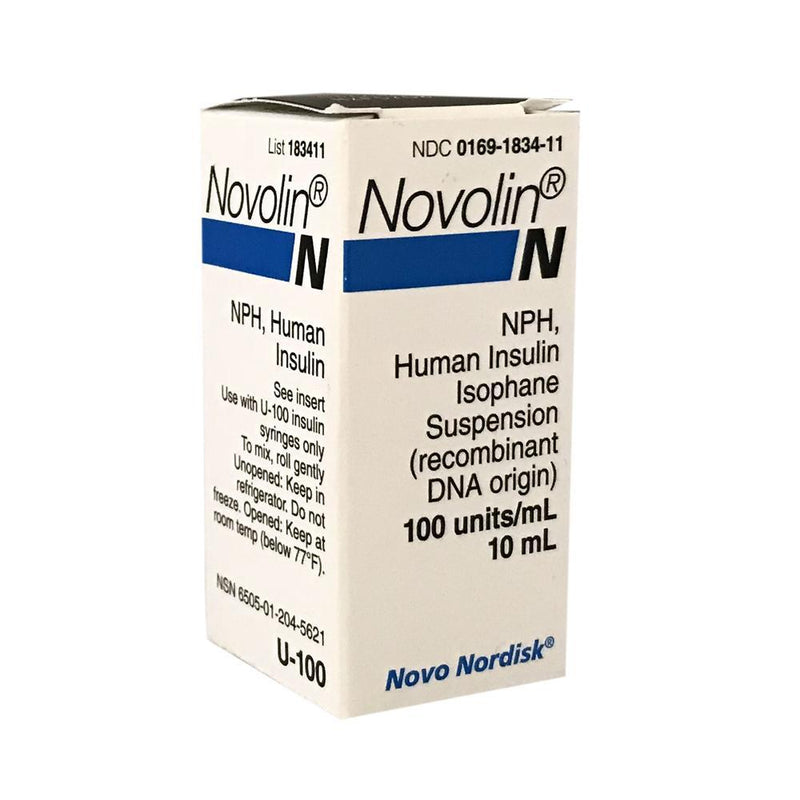 Novo Nordisk Pharma Novolin N  Insulin Multi-Dose Vial 100U/ML 10 Ml Vitamins & Supplements White Smoke