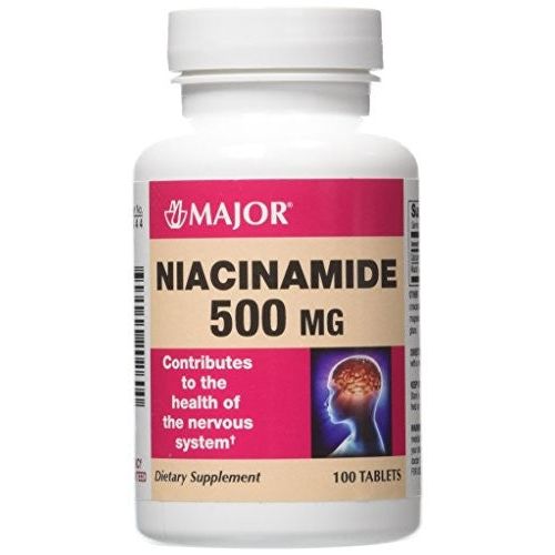 Major Major Niacinamide 500 Mg Tablets 100 Personal Care White Smoke
