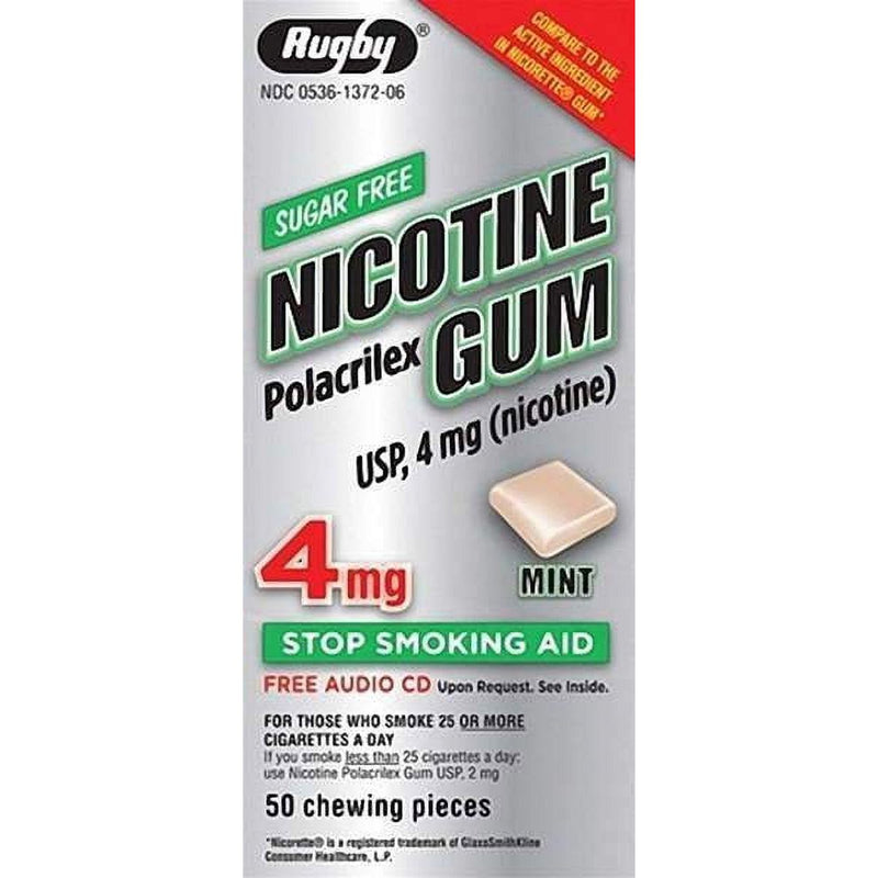 Rugby Rugby Nicotine Gum Original 50 Chews Medicine Cabinets