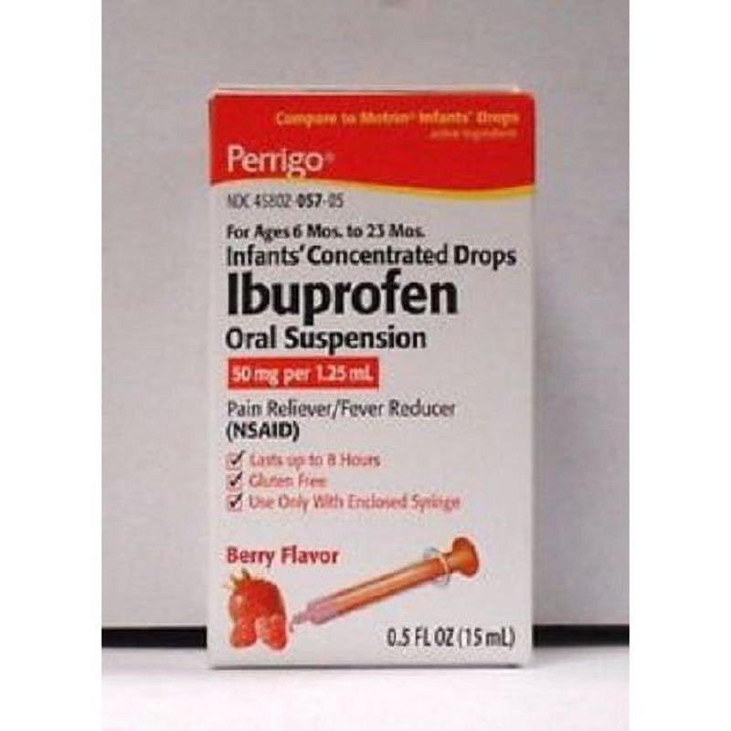 Perrigo Perrigo Infant Ibuprofen Drops 50mg/1.25ml Berry 0.5oz Medicine & Drugs