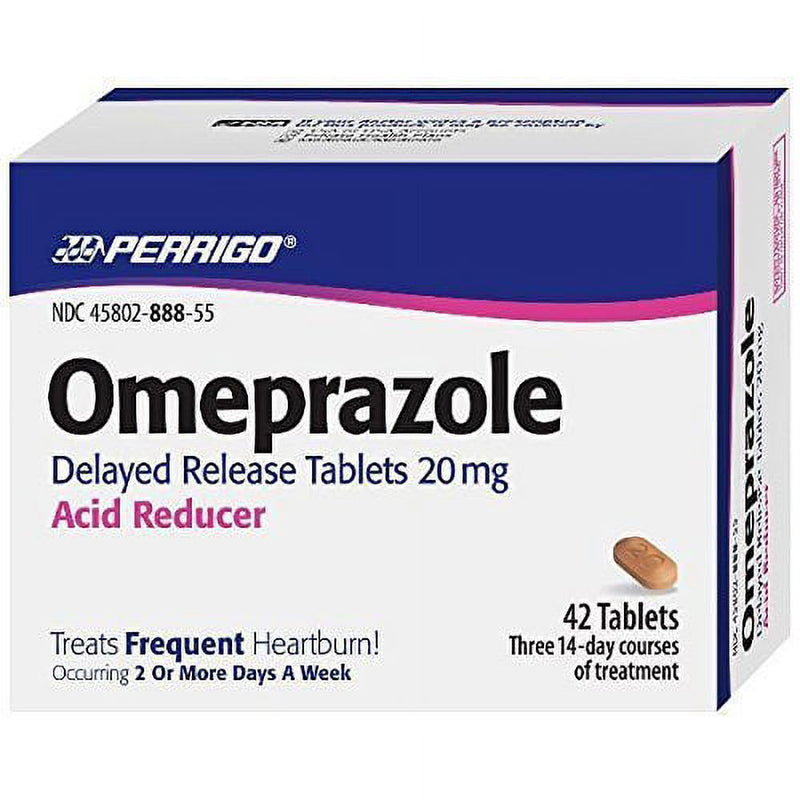 Perrigo Padagis  Omeprazole Delayed Release Tablets 20Mg 42Ct Health & Beauty White Smoke