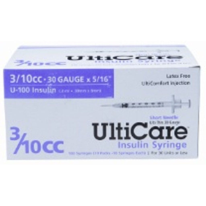 UltiCare UltiCare Syringe 5 & 16″ 30Gx3 & 10Cc 100ct Medical Needles & Syringes