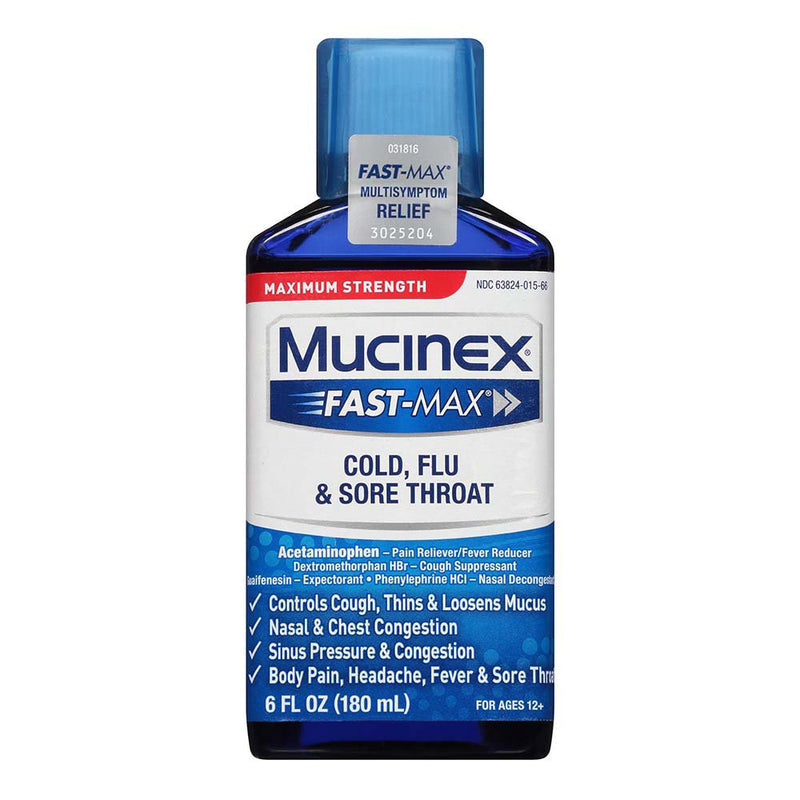 Mucinex Mucinex Fast Max Maximum Strength Cold & Sore Throat Liquid - 6oz Health & Beauty