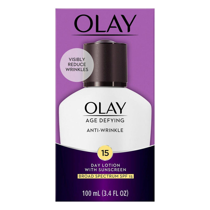 Olay Olay Age Defying Anti-Wrinkle Day Face Lotion With Sunscreen SPF 15, 3.4 Fl Oz Face Cream
