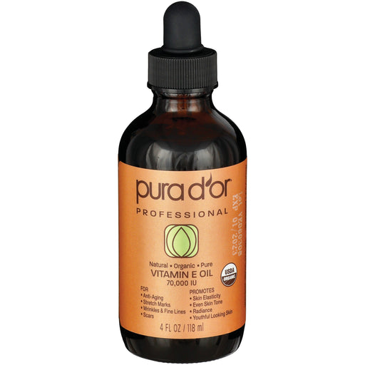 Pura d'or PURA D'OR® Professional Organic Vitamin E Oil Blend – 70,000 IU (4 oz) Skin Care