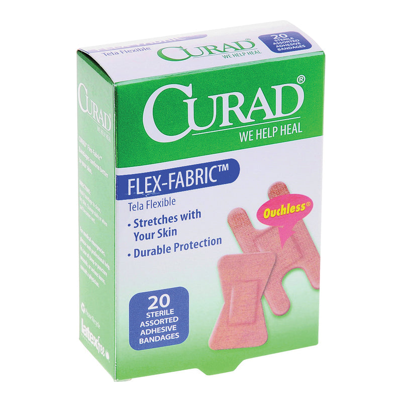 Curad Curad Flex-Fabric Fingertip & Knuckle Bandages, Heavy-Duty Protection – 20 Count Medical Tape & Bandages