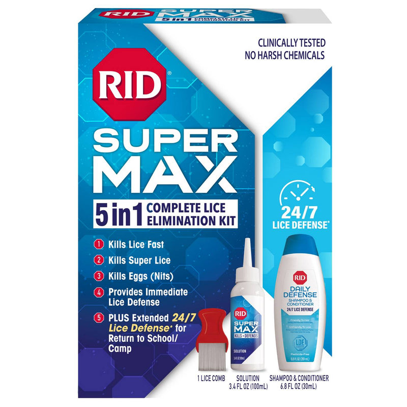 Rid Rid Super Max 5-in-1 Complete Lice Elimination Treatment Kit Health & Beauty