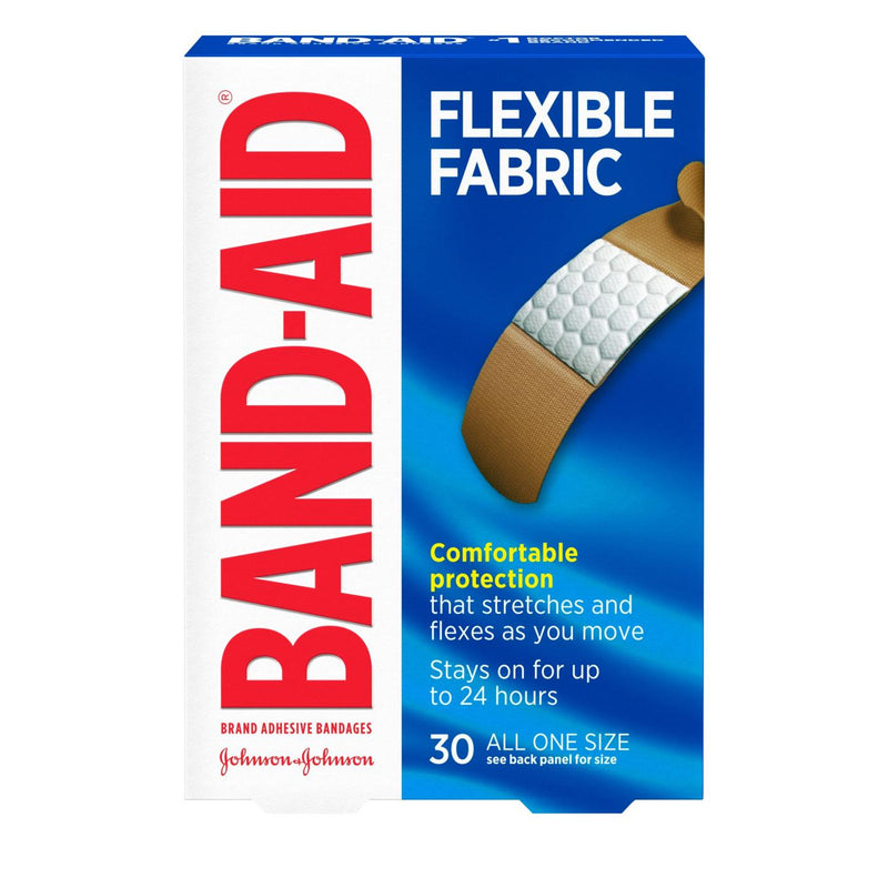 Band Aid Band Aid All One Size Flexible Fabric Adhesive Bandages 30Ea Box First Aid