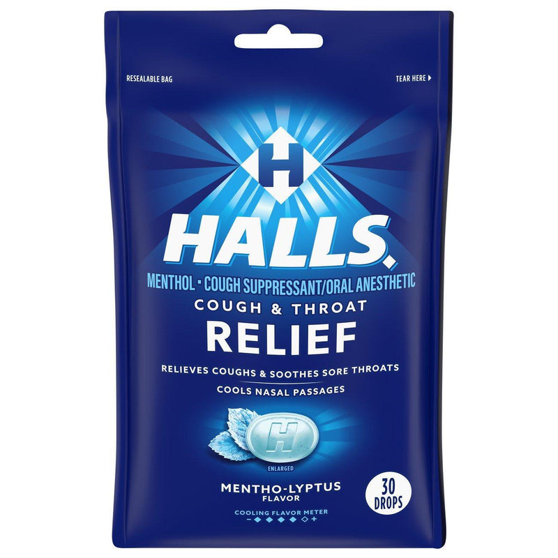 Halls Halls Relief, Menthol, Cough Suppressant/Oral Anesthetic, Mentho-Lyptus Flavor, 30 Drops Health & Beauty