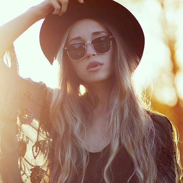 zeroUV Indie Half Frame Horned Rim Vintage Inspired Sunglasses 2934 Sunglasses