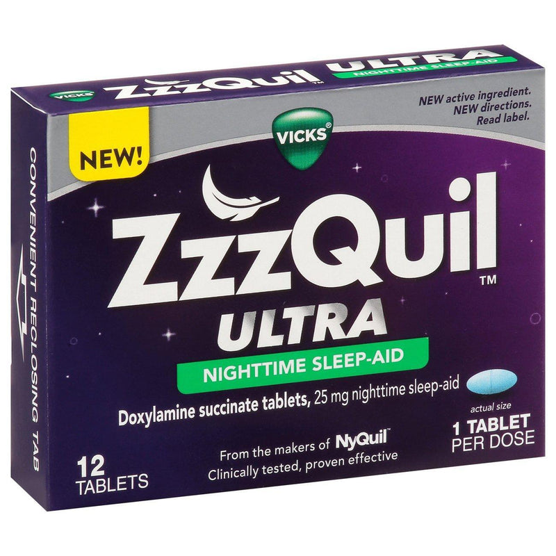 ZzzQuil ZzzQuil Ultra 25 Mg Nighttime Sleep Aid 12 Tablets Health & Beauty