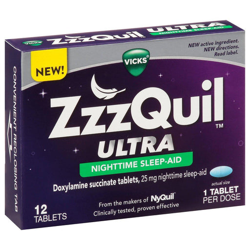 ZzzQuil ZzzQuil Ultra 25 Mg Nighttime Sleep Aid 12 Tablets Health & Beauty