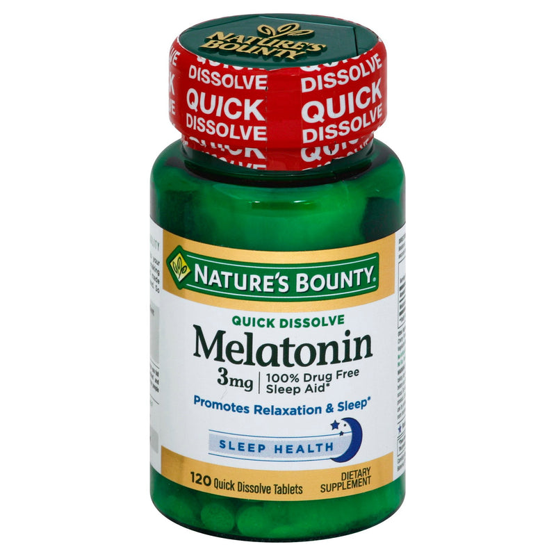 Nature's Bounty Nature's Bounty Melatonin, 3 Mg, Quick Dissolve Tablets Vitamins & Supplements