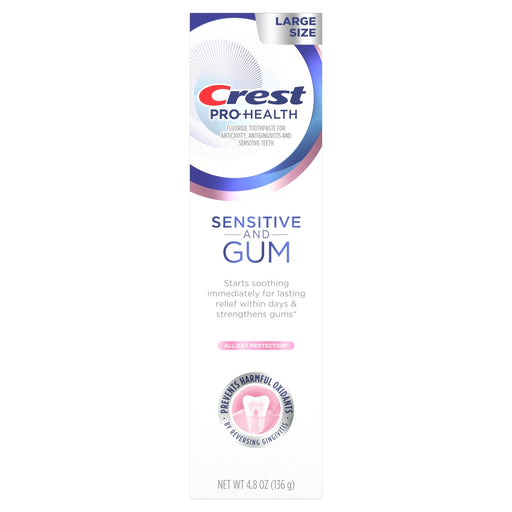 Crest Crest Toothpaste, Sensitive And Gum, All Day Protection, Large Size Toothpaste