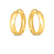 Bids.com 14k Yellow Gold Wedding Band Hoops (6x25mm) Earrings
