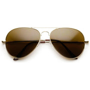 zeroUV Large Premium Metal Aviator Sunglasses W/ Spring Temples 1377 Sunglasses
