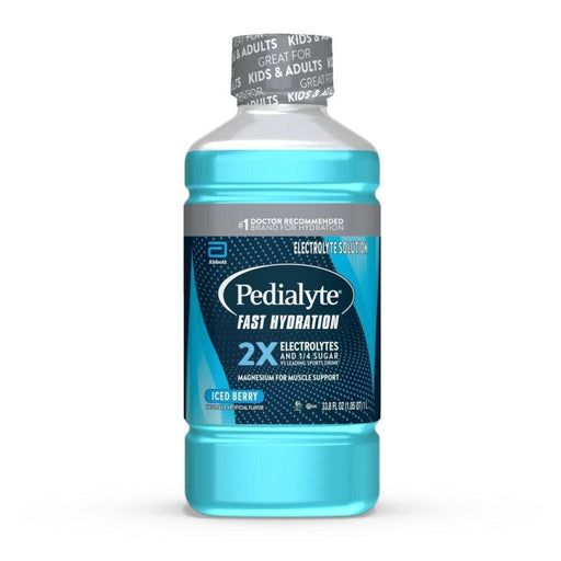 Pedialyte Pedialyte Fast Hydration Iced Berry Electrolyte Solution Beverages White Smoke