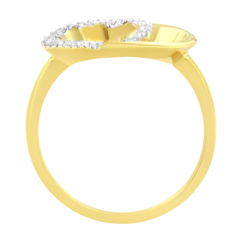 Bids.com 14KT Yellow Gold 1/10 ctw. Diamond Heart Shape Ring (K-L, I1-I2) - Size 7 Rings