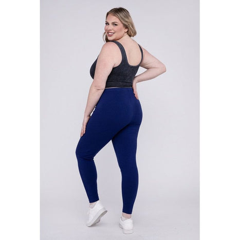 Plus Premium Cotton Full Length Leggings