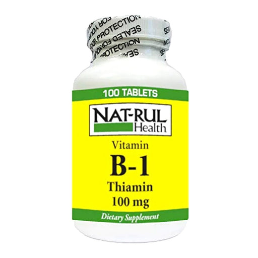 Natrul Health Natrul Health Vitamin B-1 (Thiamine) 100 mg – 100 Tablets Vitamins & Supplements