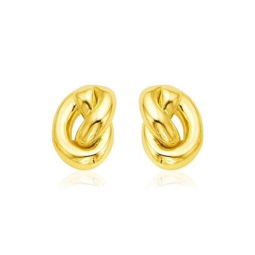 Bids.com 14k Yellow Gold Polished Knot Earrings Earrings White Smoke Yellow Gold