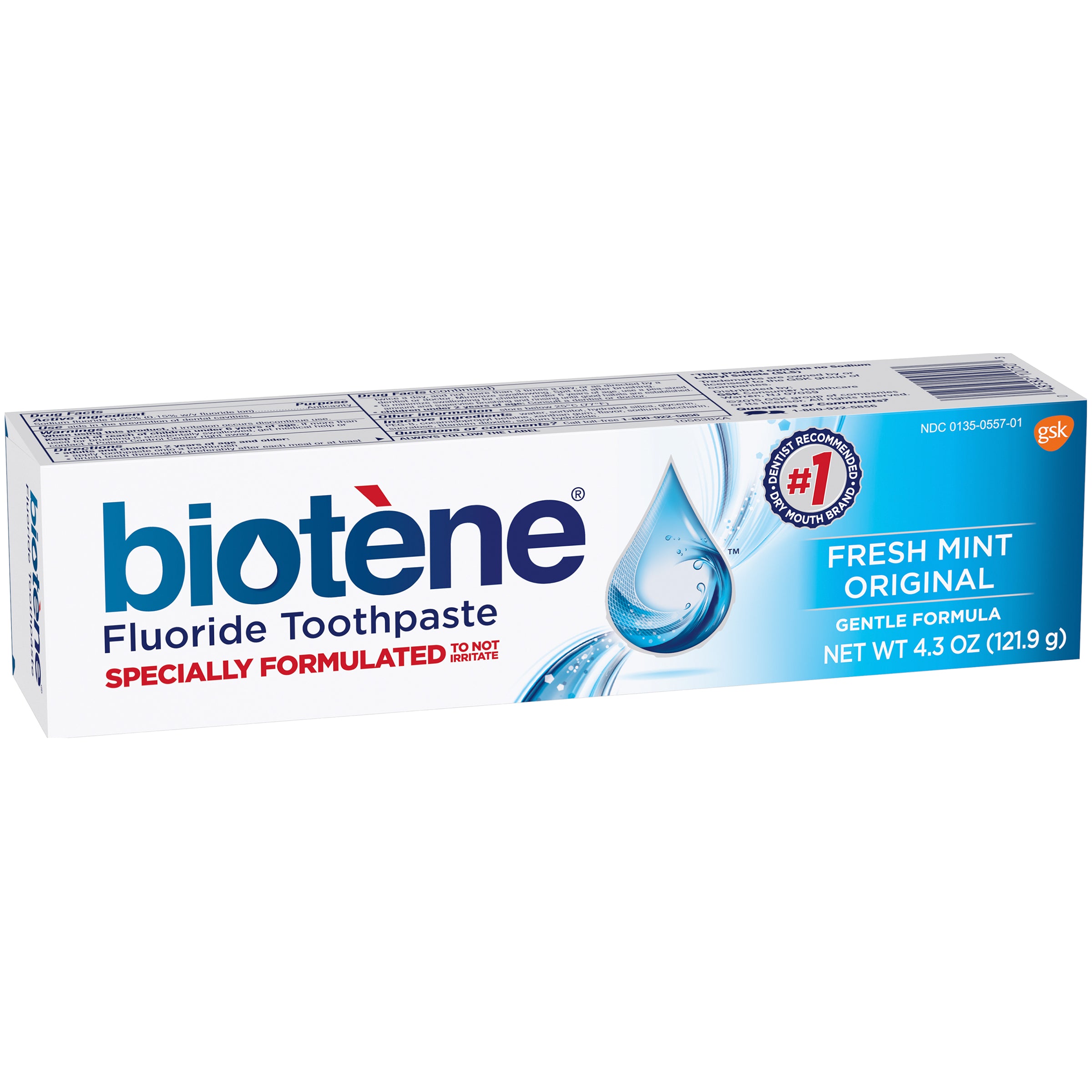 Biotene Fresh Mint Original Fluoride Toothpaste, 4.3 Ounce — Pasteur ...