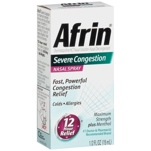 Afrin Afrin Maximum Strength Severe Congestion Nasal Spray, 1/2 Fl Oz Health & Beauty
