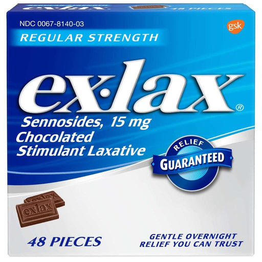 Ex-Lax Ex-Lax Regular Strength Chocolate Stimulant Laxative Health & Beauty
