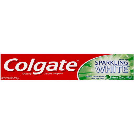 Colgate Colgate Sparkling White Whitening Toothpaste Gel, Mint Zing Flavor, 6 oz (170g) Toothpaste