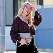 zeroUV Retro Flash Color Mirror Lens Round Metal Sunglasses 9203 Sunglasses