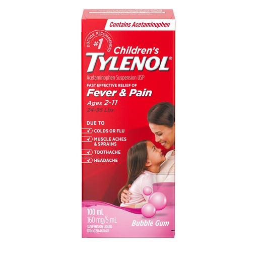 Tylenol Tylenol Children's Oral Suspension Medicine, Kids' Liquid Medicine Pain Reliever & Fever Reducer For Cold + Flu Symptoms, Aspirin-, Ibuprofen- & Alcohol- Free, Bubble Gum, 4 Fl. Oz Health & Beauty