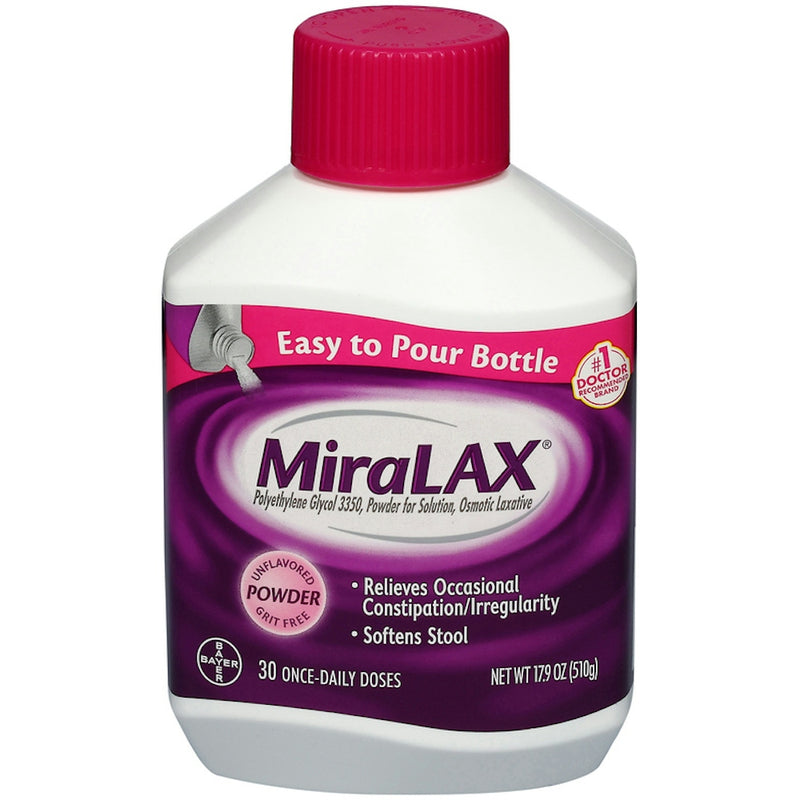 MiraLAX MiraLAX Laxative, Osmotic, Powder For Solution, Polyethylene Glycol 3350, Unflavored Health & Beauty