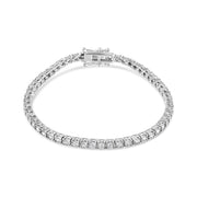 Bids.com 14K White Gold 2.0 Cttw Miracle Set Round-Cut Lab Grown Diamond Illusion 7" Tennis Bracelet (F-G Color, VS2-SI1 Clarity) Bracelets
