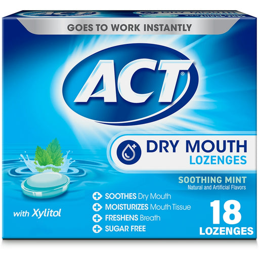 Act Act Total Care Dry Mouth Lozenges, Soothing Mint Oral Care