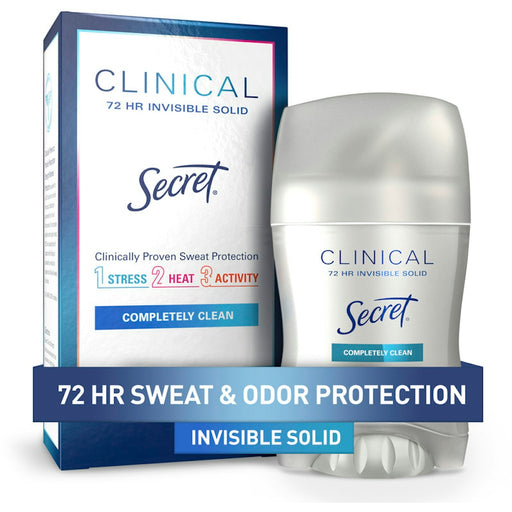 Secret Secret Clinical Strength Completely Clean Invisible Solid Antiperspirant & Deodorant Deodorant