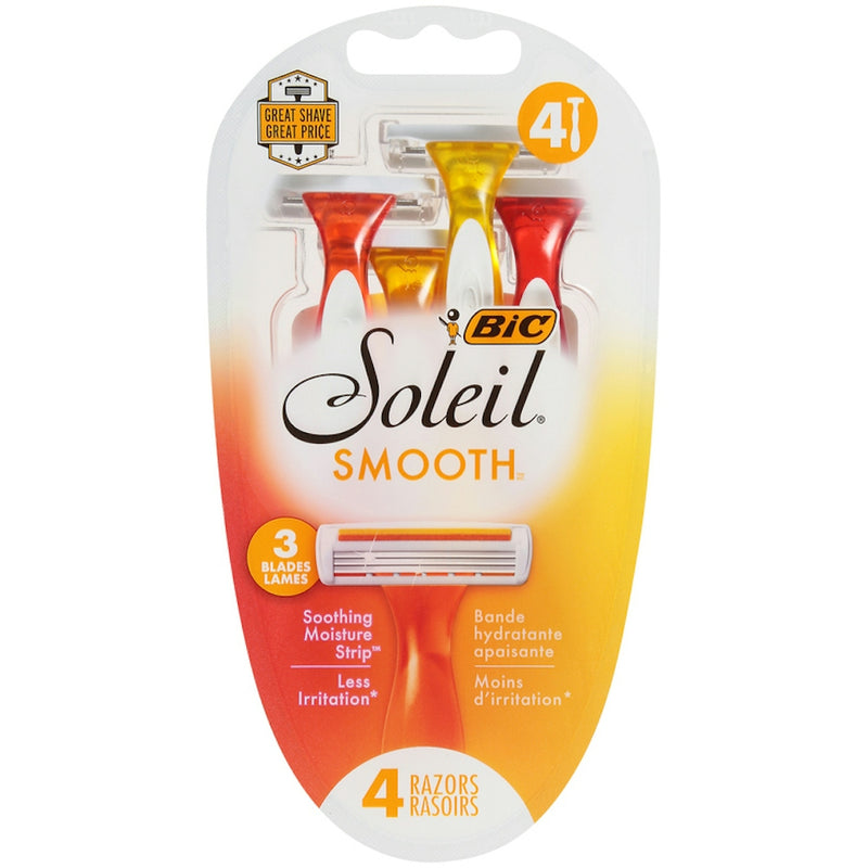 BiC BiC Bi C Soleil 3 Blades Smooth Razors Shaving & Grooming White Smoke