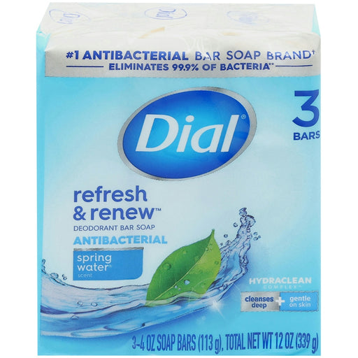 Dial Dial Deodorant Bar Soap, Antibacterial, Spring Water Scent Bar Soap