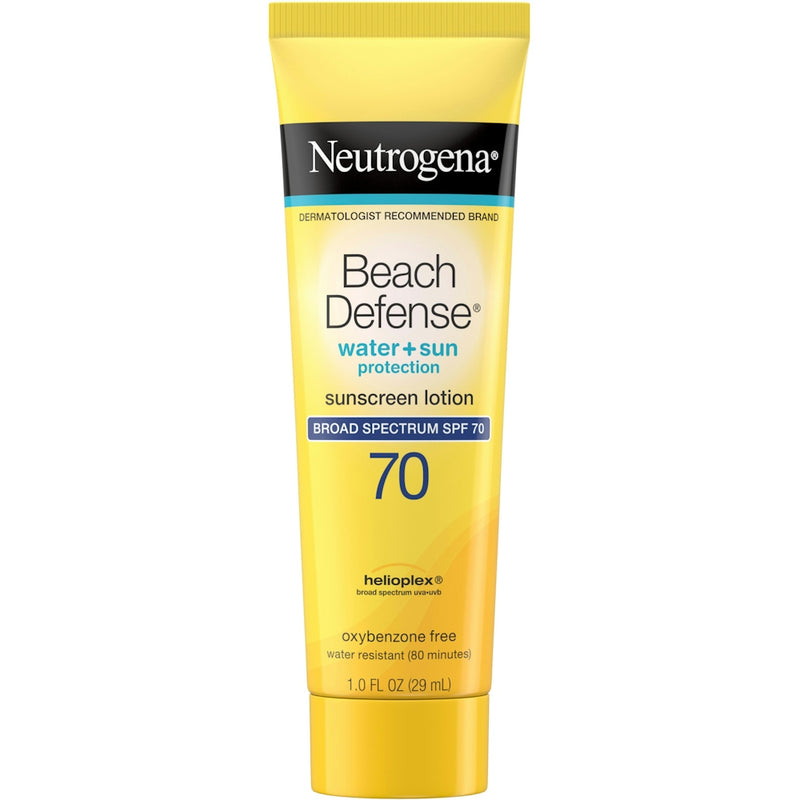 Neutrogena Neutrogena Beach Defense Water + Sun Protection Broad Spectrum Sunscreen Lotion, SPF 70, 1.0 Fl Oz Lotion & Moisturizer White Smoke
