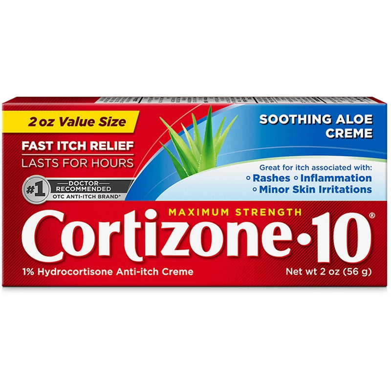 Cortizone 10 Cortizone 10 Maximum Strength Soothing Aloe Anti-Itch Cream, 1% Hydrocortisone, 2 Oz Medicine & Drugs